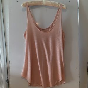 Pink Flowy LF Scoop Neck Tank Top